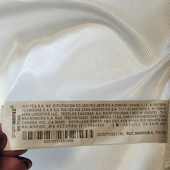 ZARA Women’s Cropped Double-Breasted Blazer – White – Size XL - Picture 9 of 11